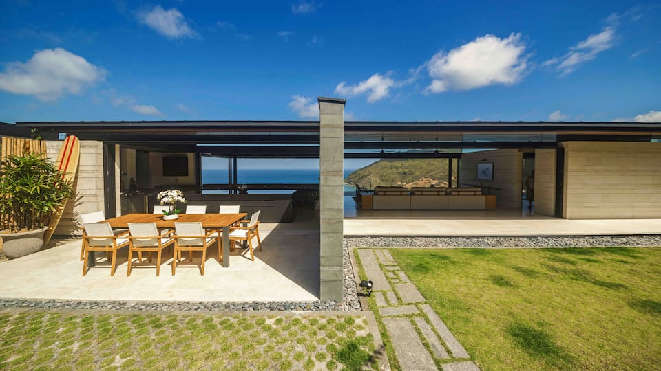 An architect's villa over the Are Guling surf break, Pujut, Lombok, Indonesia, photo 2 of 10