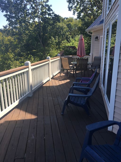 Plenty of seating on the deck to enjoy the view