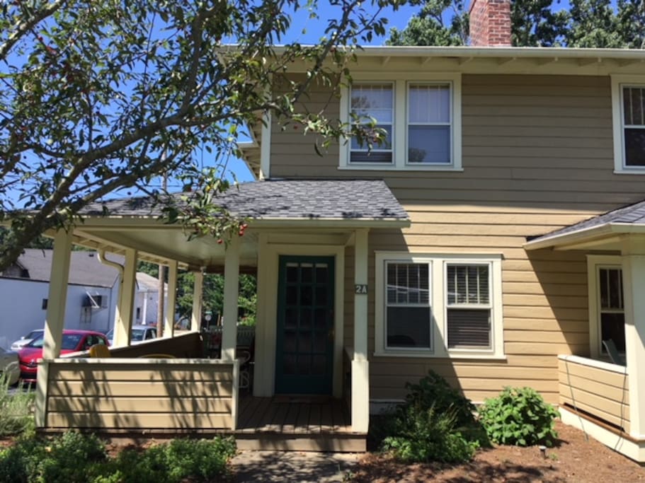 The house is close to downtown in a friendly, walk-able neighborhood with nearby restaurants, public tennis courts, and a park.