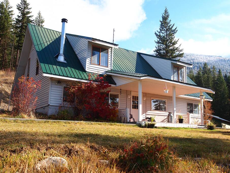 Our home is on 10 acres and was built in the 1980's. It has been renovated, but still retains it's old country charm.