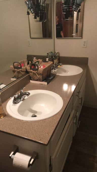 Master bath double sinks