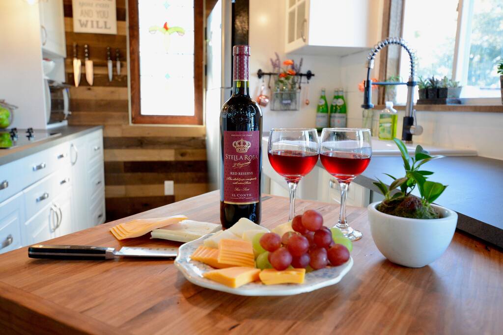 Hospitality at it's finest with a French Picnic on the cherry butcher block