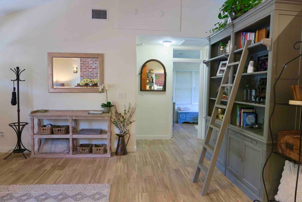View of the hallway that leads to the bedrooms.