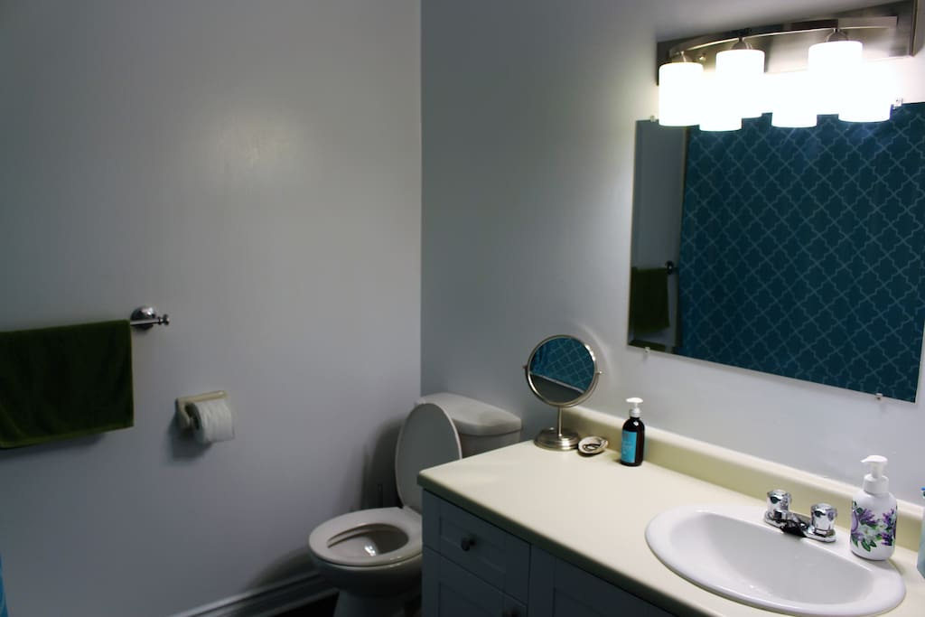 Clean, full bathroom