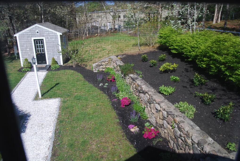 view from inside the cottage.