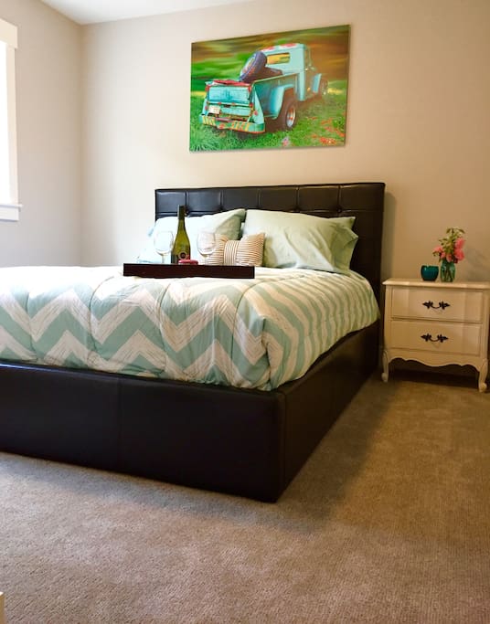 Brand New Queen Bed in the Bedroom