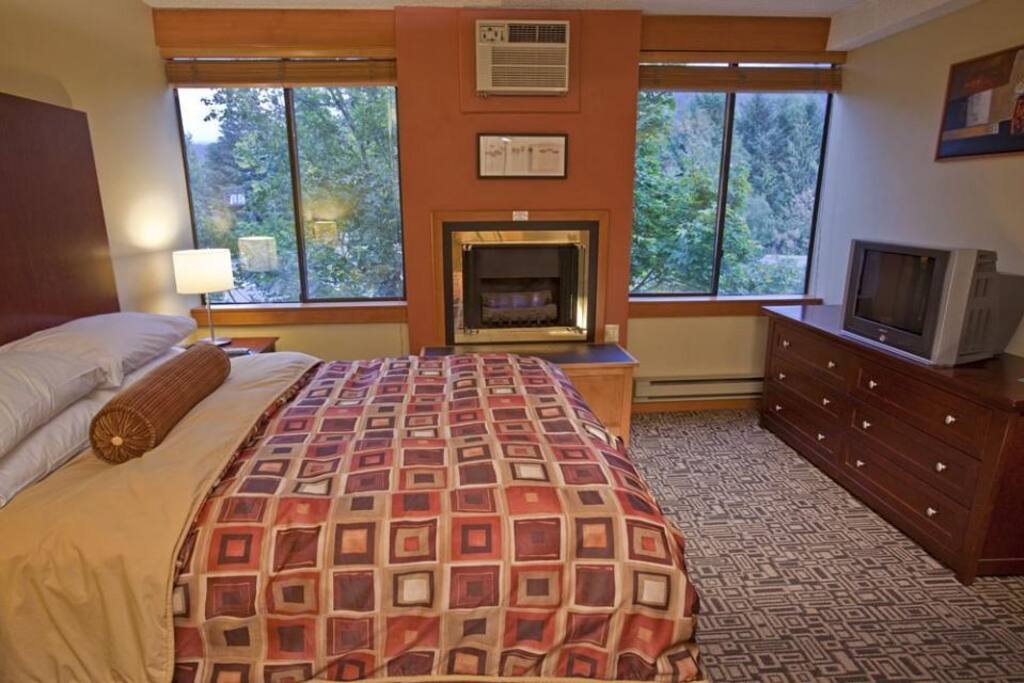 Private bedroom with fireplace