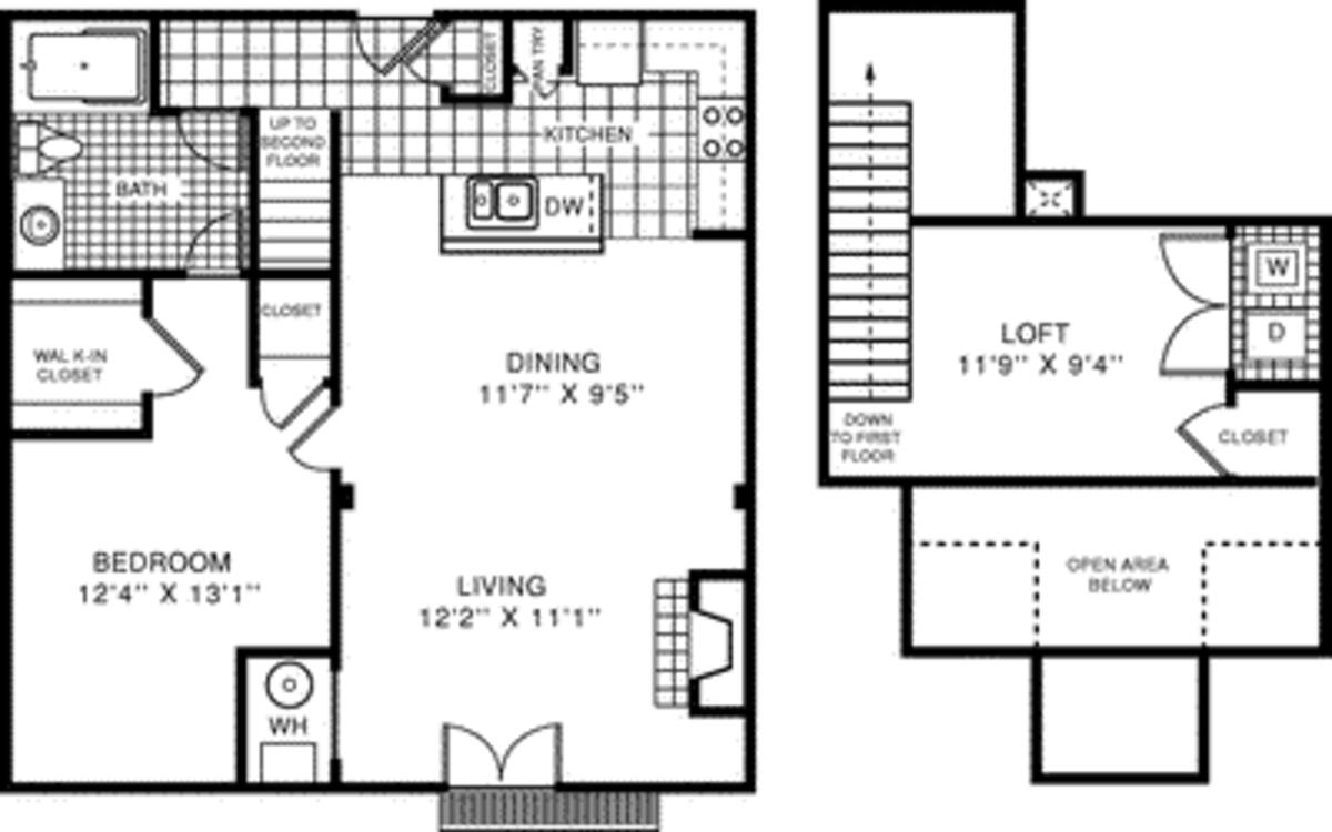 Floorplan diagram for Macarthur, showing 1 bedroom