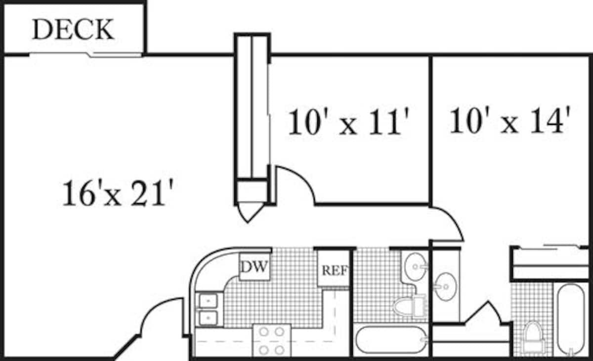 Floorplan diagram for The Coronado, showing 2 bedroom