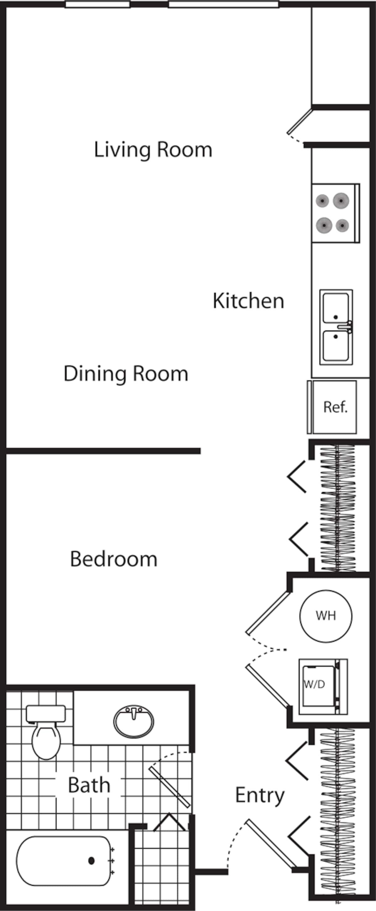 Floorplan diagram for AB D, showing Studio