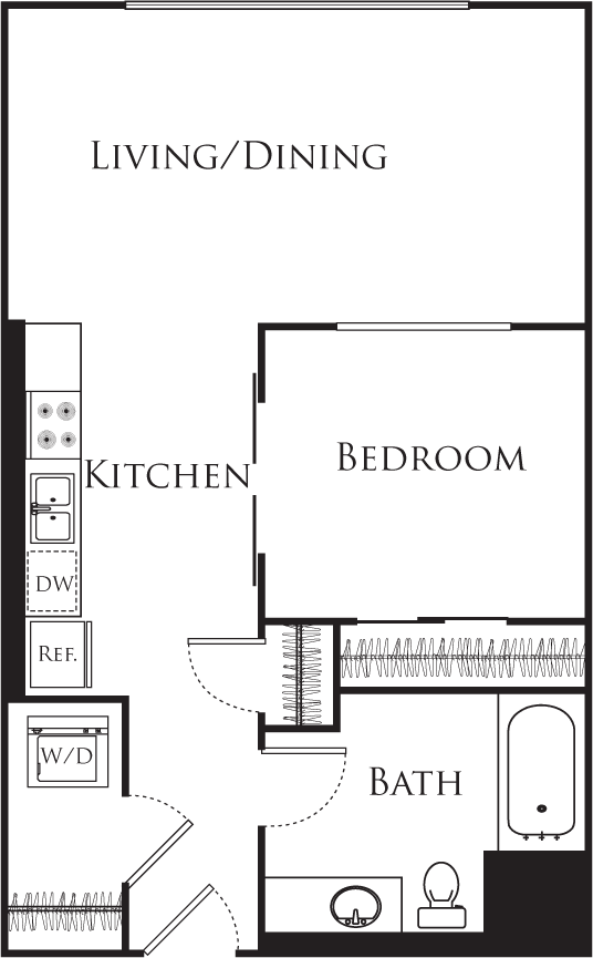 Floorplan diagram for A1, showing Studio