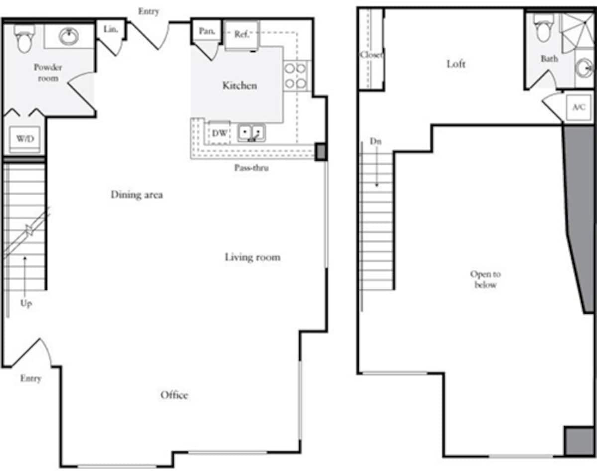 Floorplan diagram for 1 Bedroom H, showing 1 bedroom