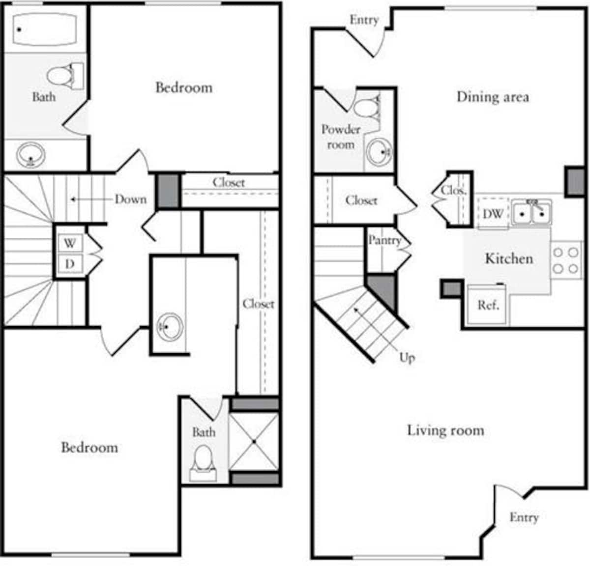 Floorplan diagram for 2 Bedrooms C, showing 2 bedroom