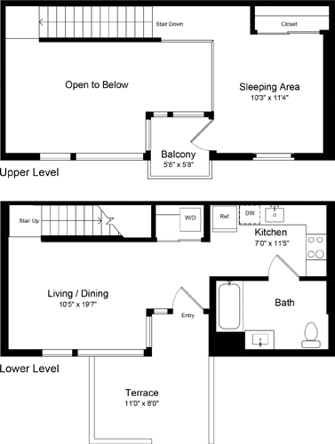 Floorplan diagram for Loft ATB, showing Studio