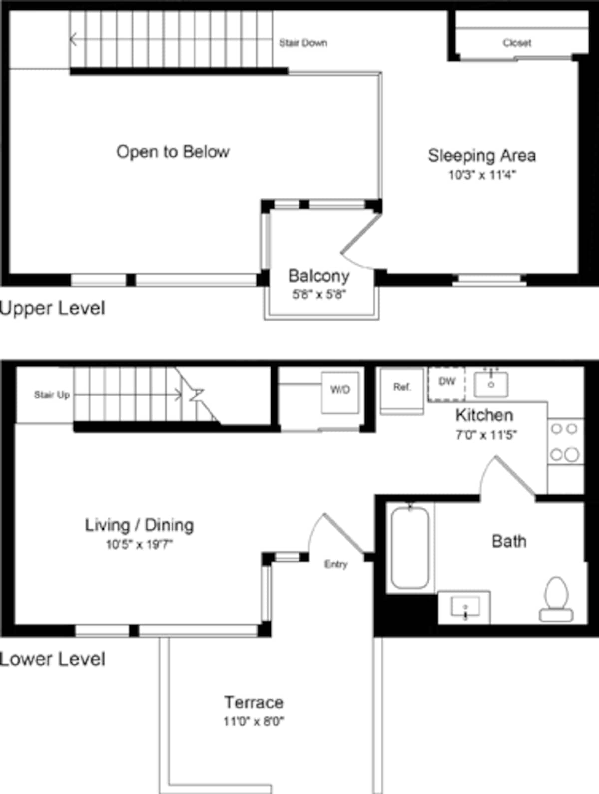 Floorplan diagram for Loft ATB, showing Studio