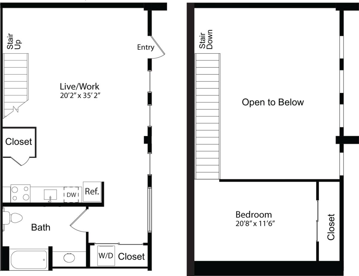 Floorplan diagram for F3, showing Studio