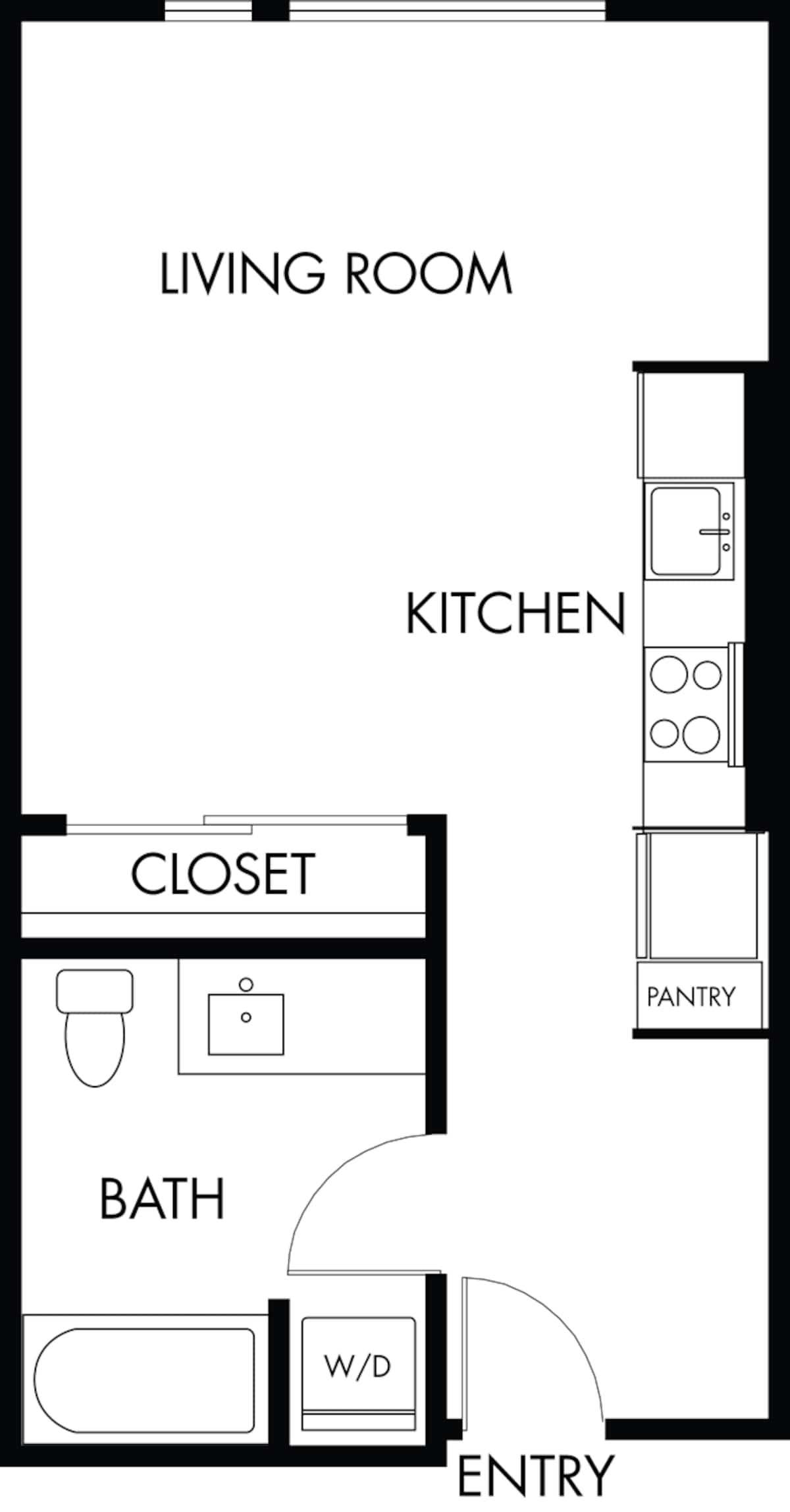 Floorplan diagram for S.2 Type A, showing Studio