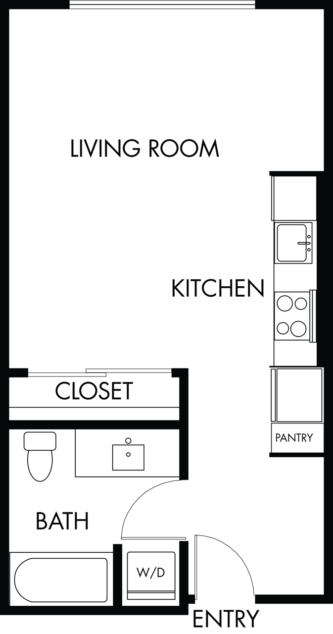 Floorplan diagram for S.1, showing Studio
