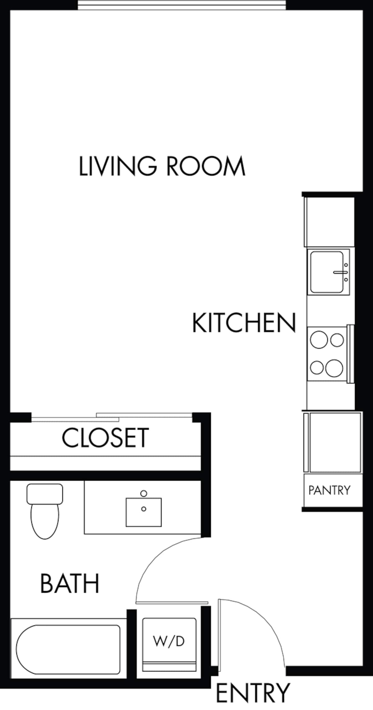 Floorplan diagram for S.1, showing Studio