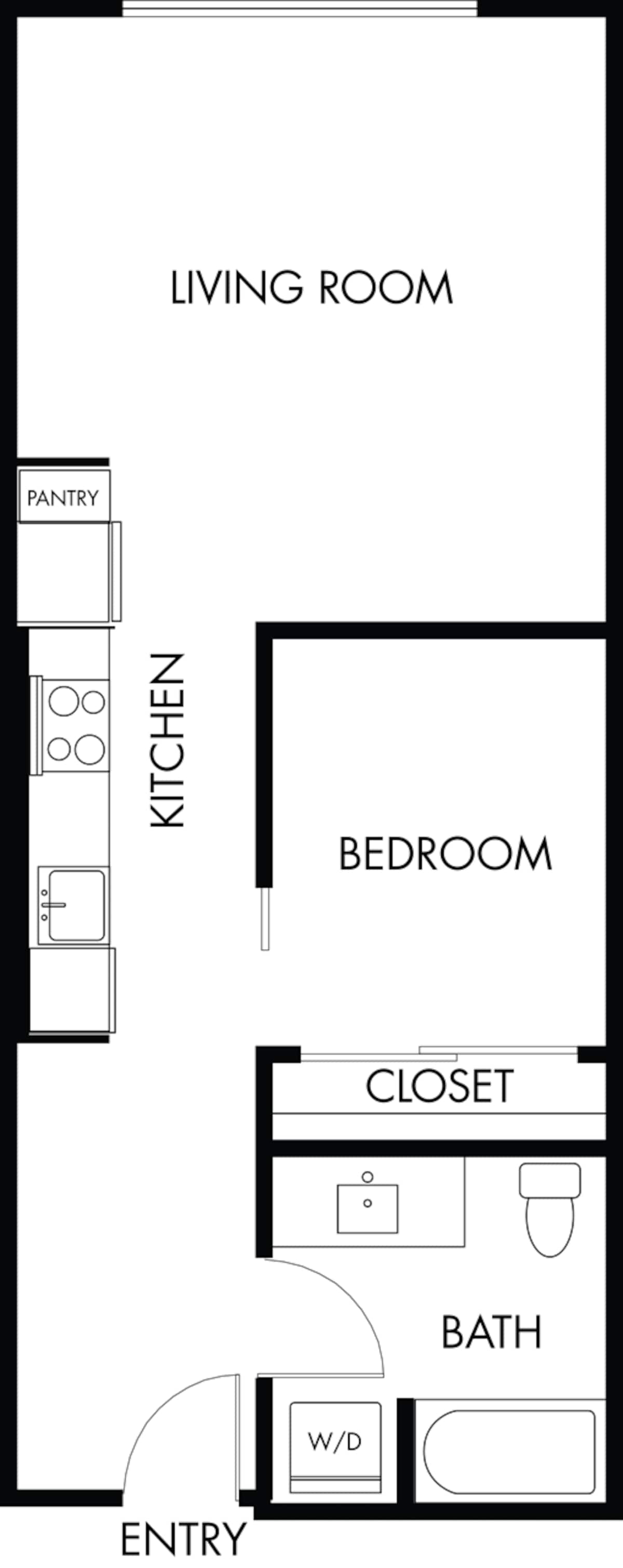 Floorplan diagram for O1.5, showing 1 bedroom