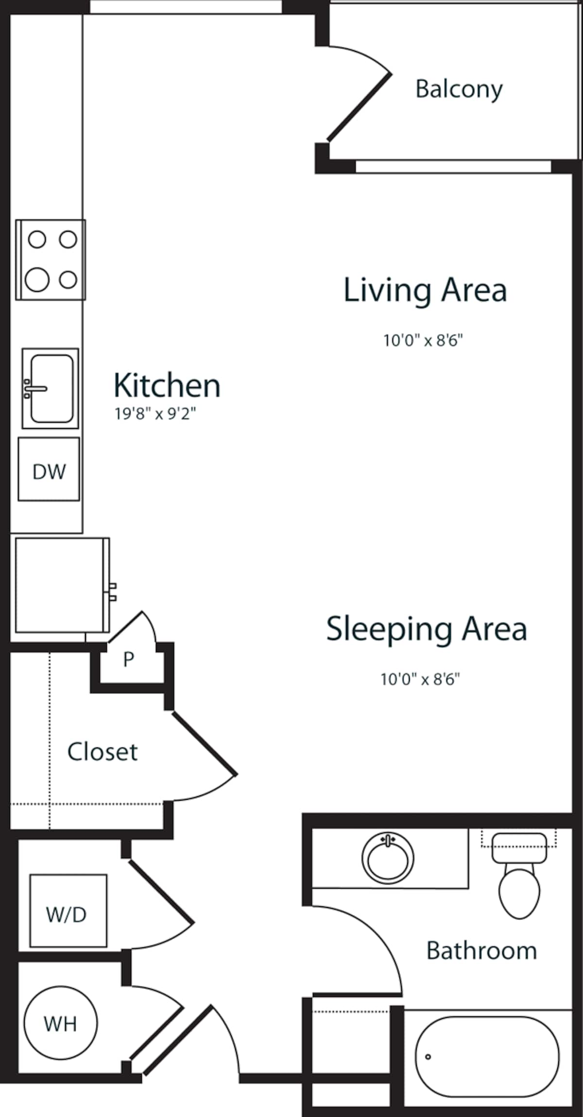 Floorplan diagram for S2, showing Studio