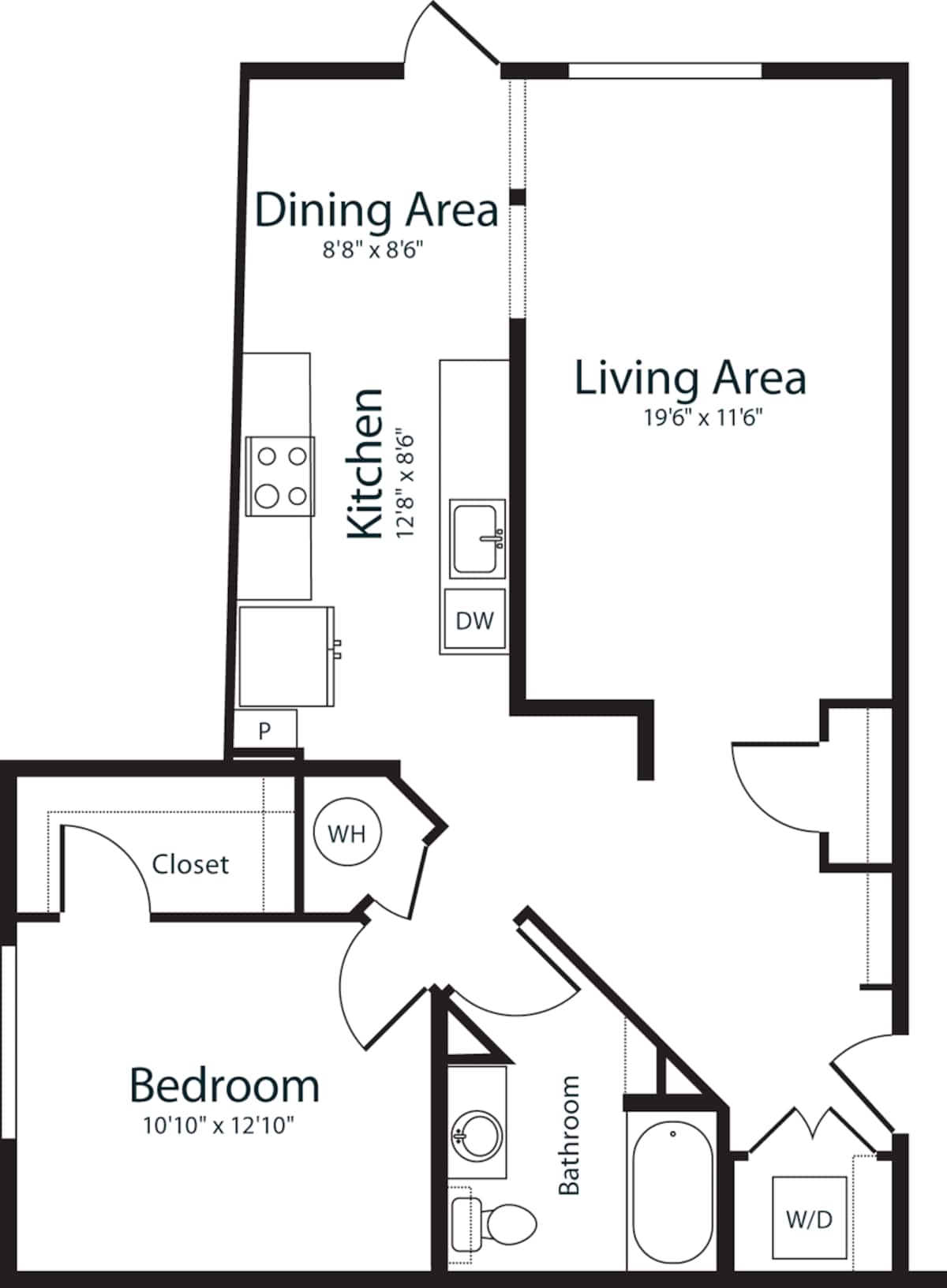Floorplan diagram for A9, showing Studio