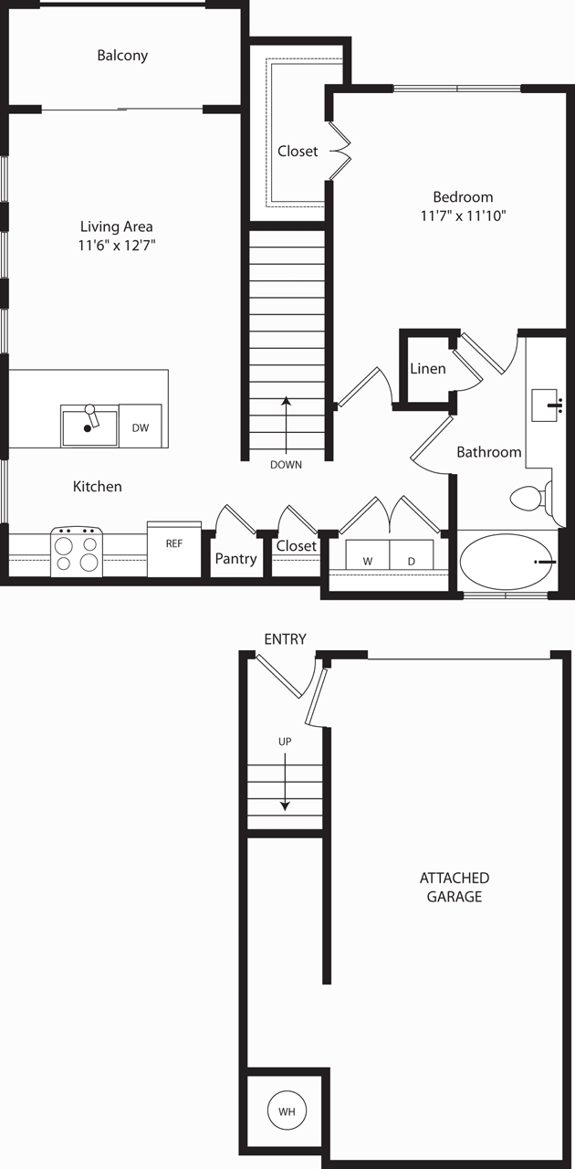 Floorplan diagram for A4, showing 1 bedroom