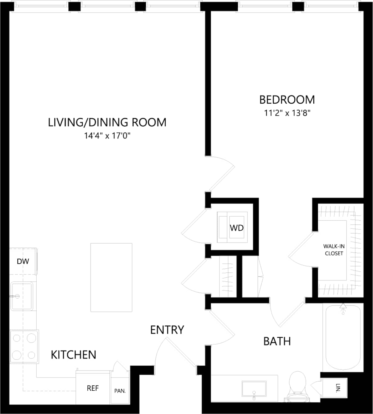 Floorplan diagram for A7.2, showing 1 bedroom
