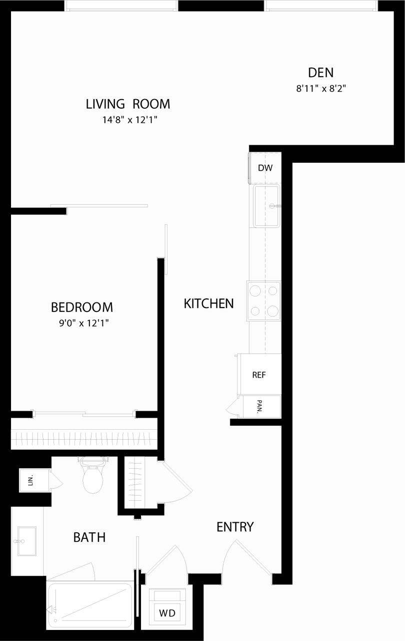 Floorplan diagram for  S2, showing Monoambiente