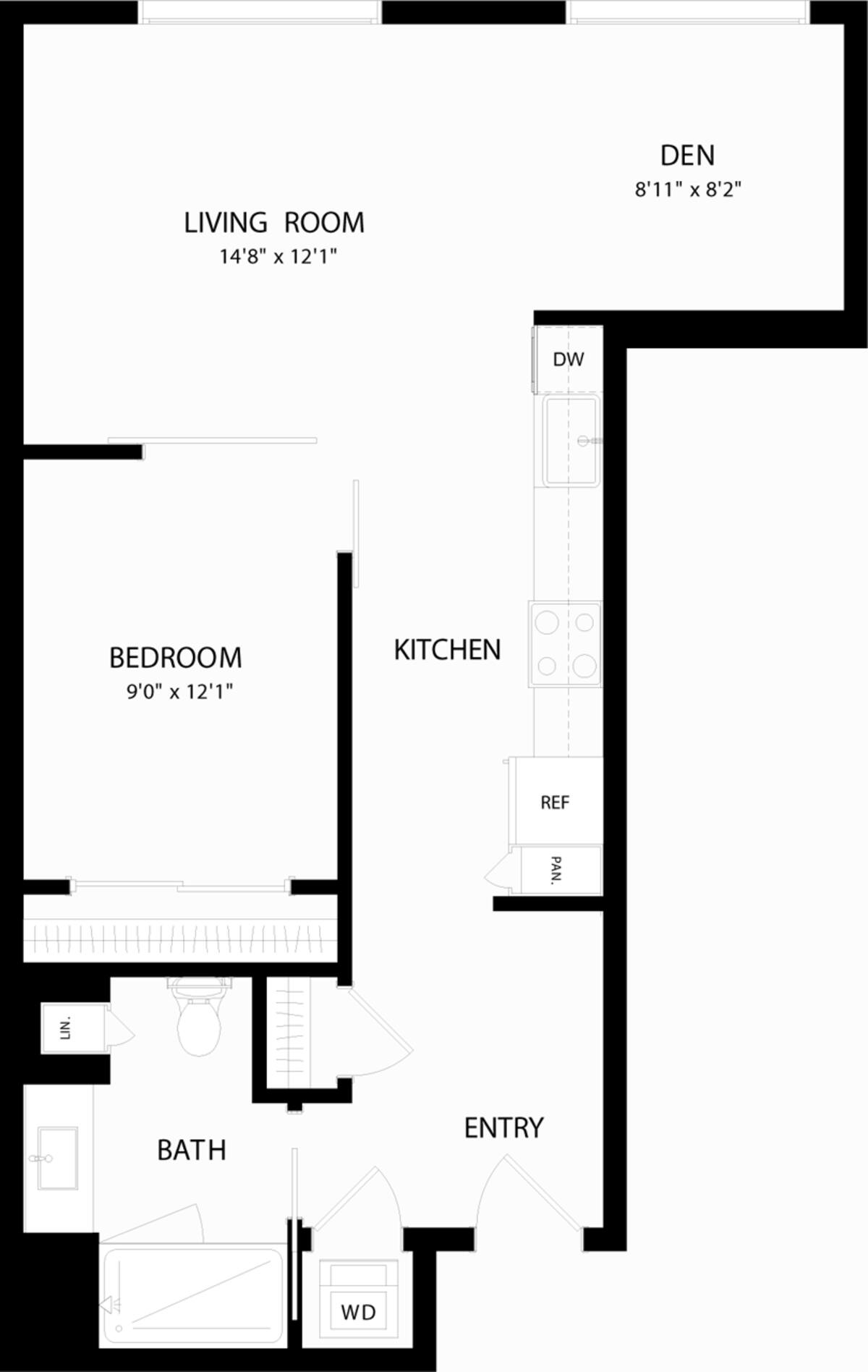 Floorplan diagram for  S2, showing Studio