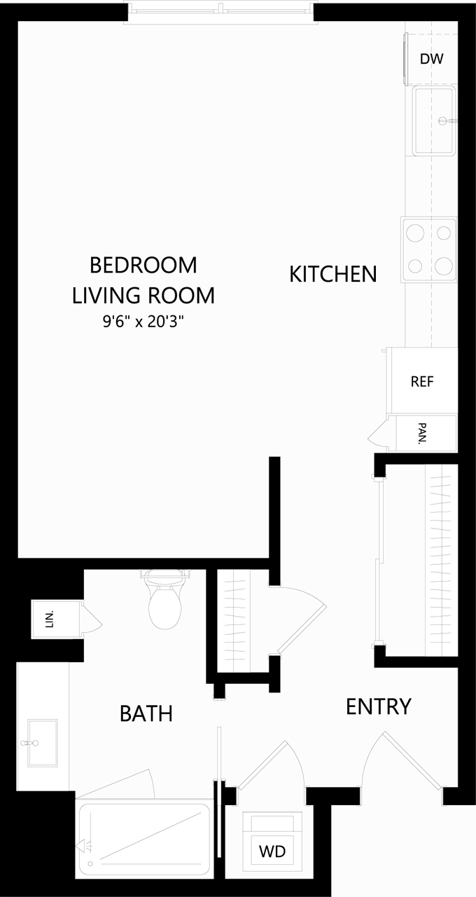  S1的平面圖，顯示工作室