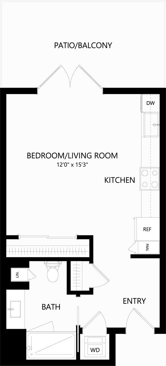 Floorplan diagram for S3-2, showing Studio