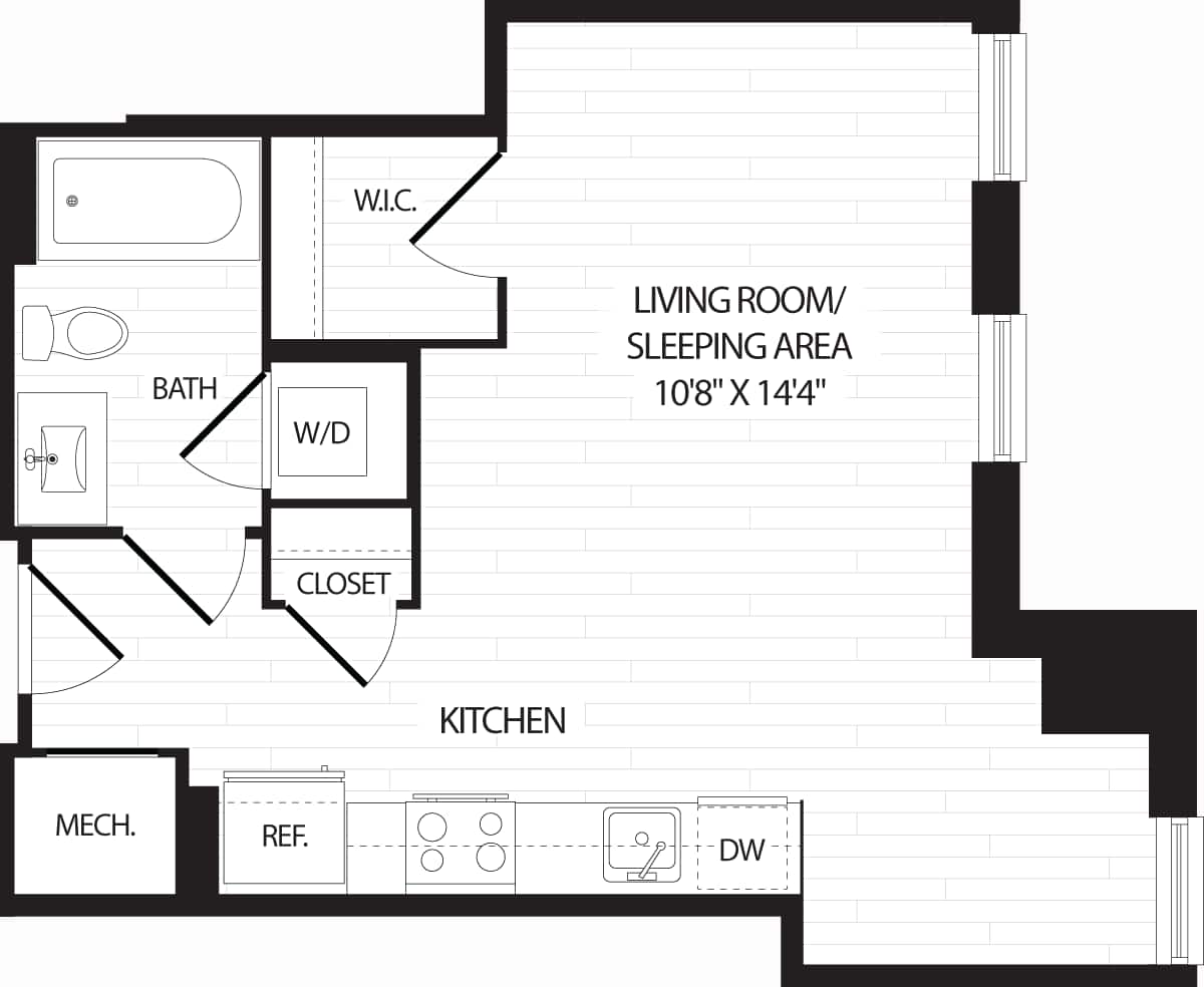 Floorplan diagram for S3, showing Studio