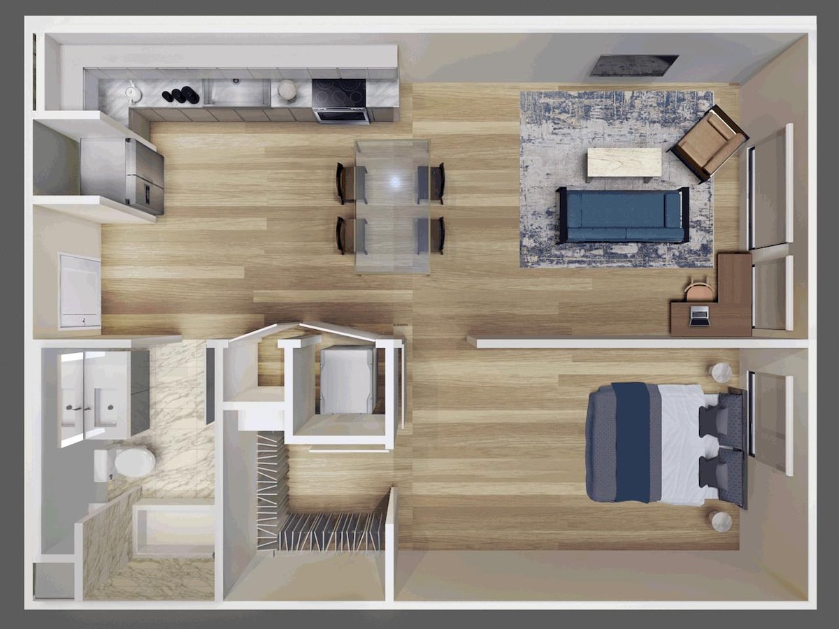 Plano de A1.1 (muestra 1 dormitorio)