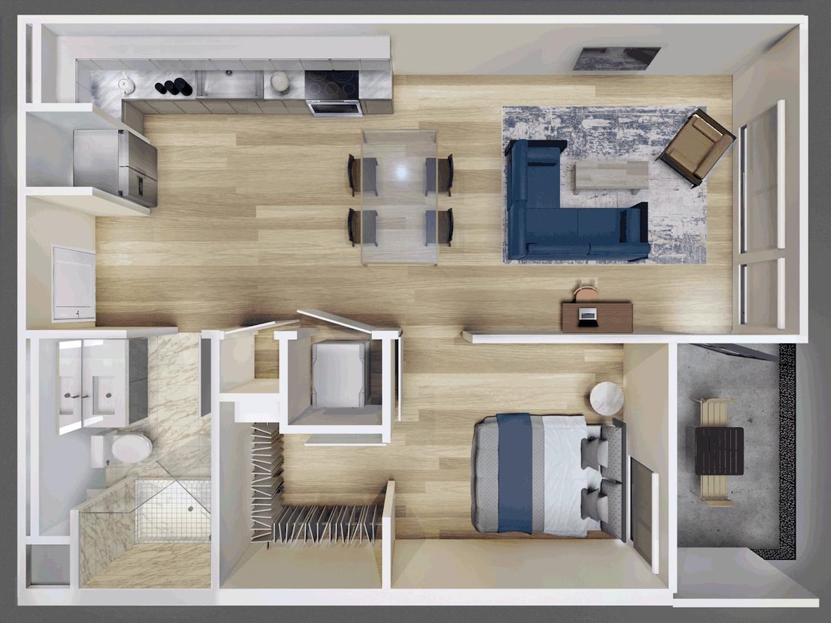 Floorplan diagram for A2, showing 1 bedroom