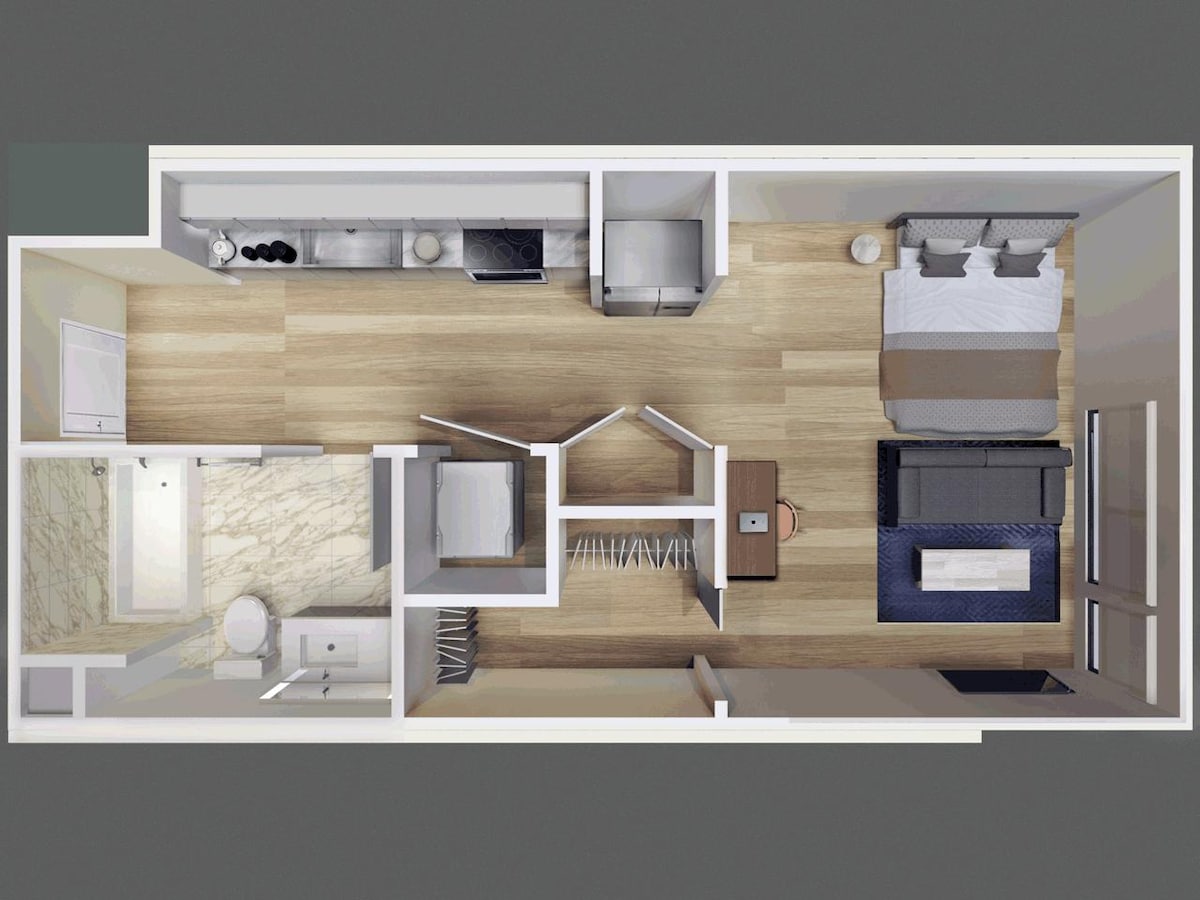 Floorplan diagram for S1, showing Studio