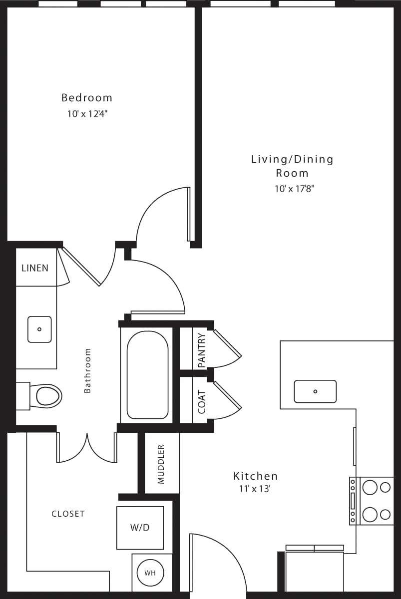 Plano de A12, que muestra 1 habitación