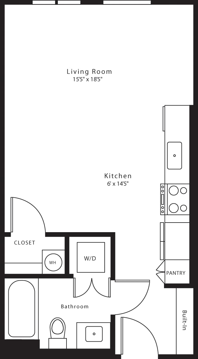 Floorplan diagram for S2, showing Studio
