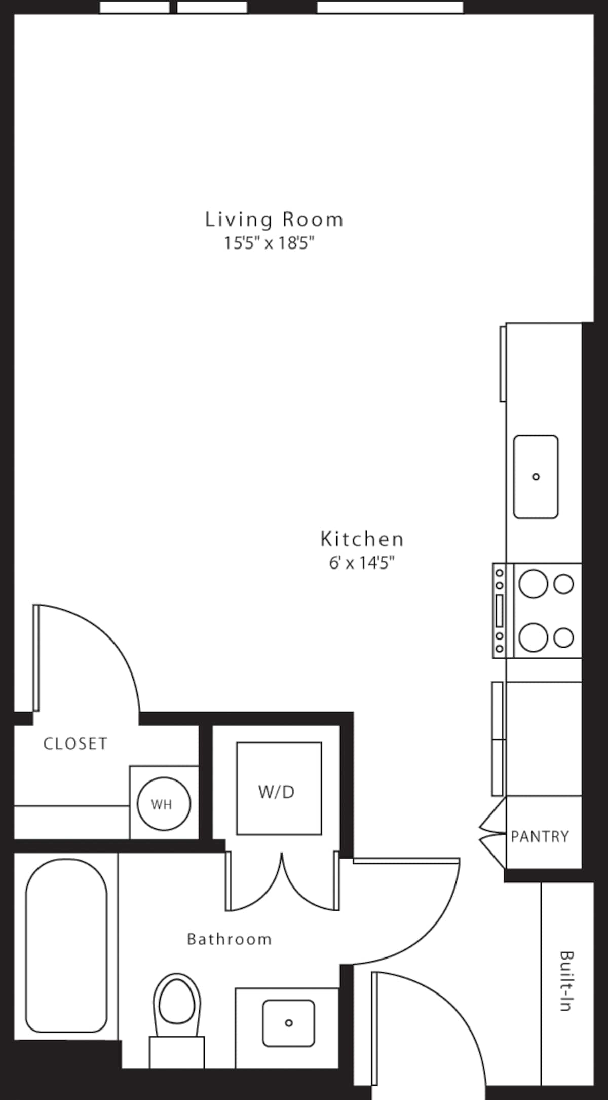 Floorplan diagram for S2, showing Studio