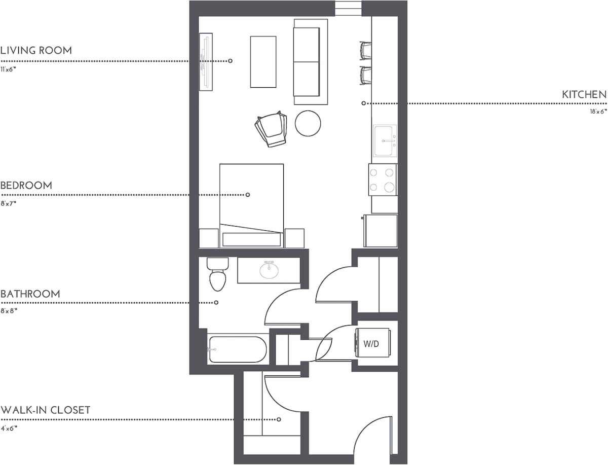 Floorplan diagram for S3, showing Studio