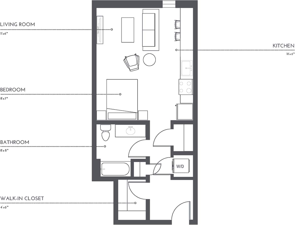 Floorplan diagram for S3, showing Studio