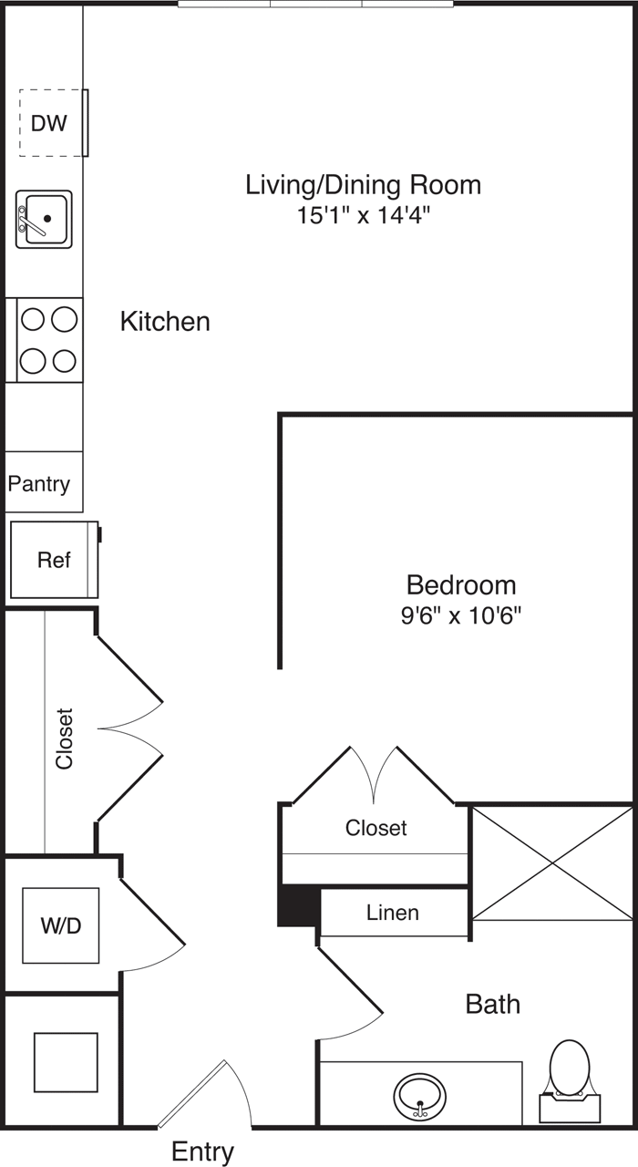 Floorplan diagram for S3, showing Studio