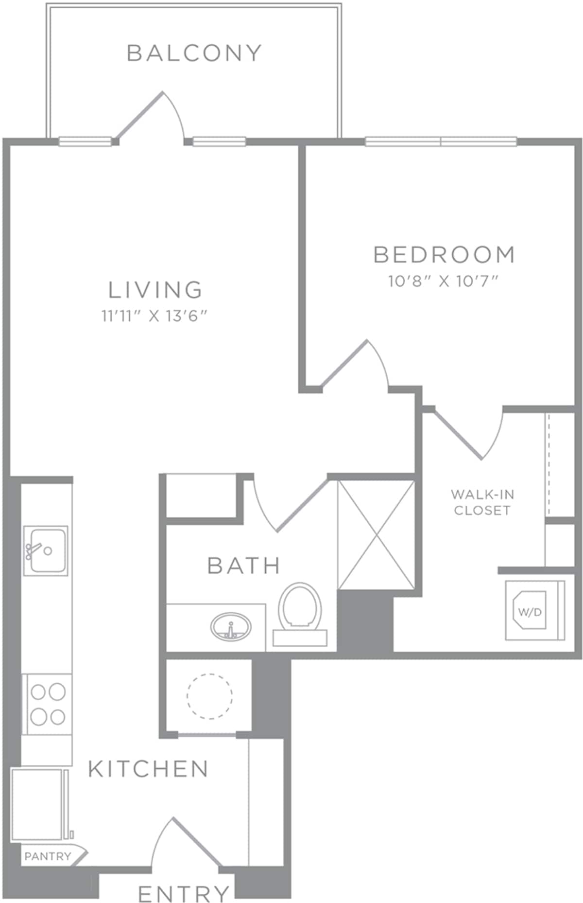 Floorplan diagram for A2, showing 1 bedroom