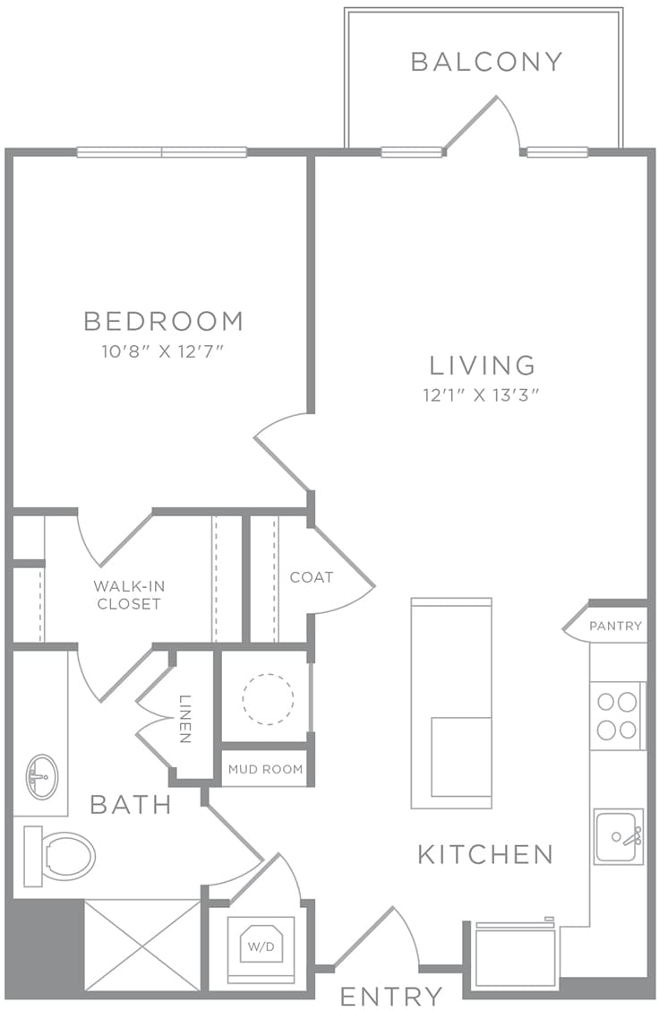 Floorplan diagram for A7, showing 1 bedroom