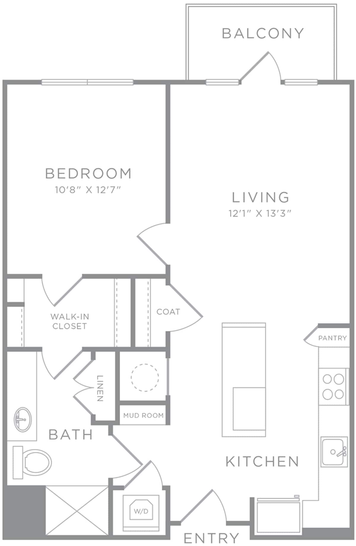 Floorplan diagram for A7, showing 1 bedroom