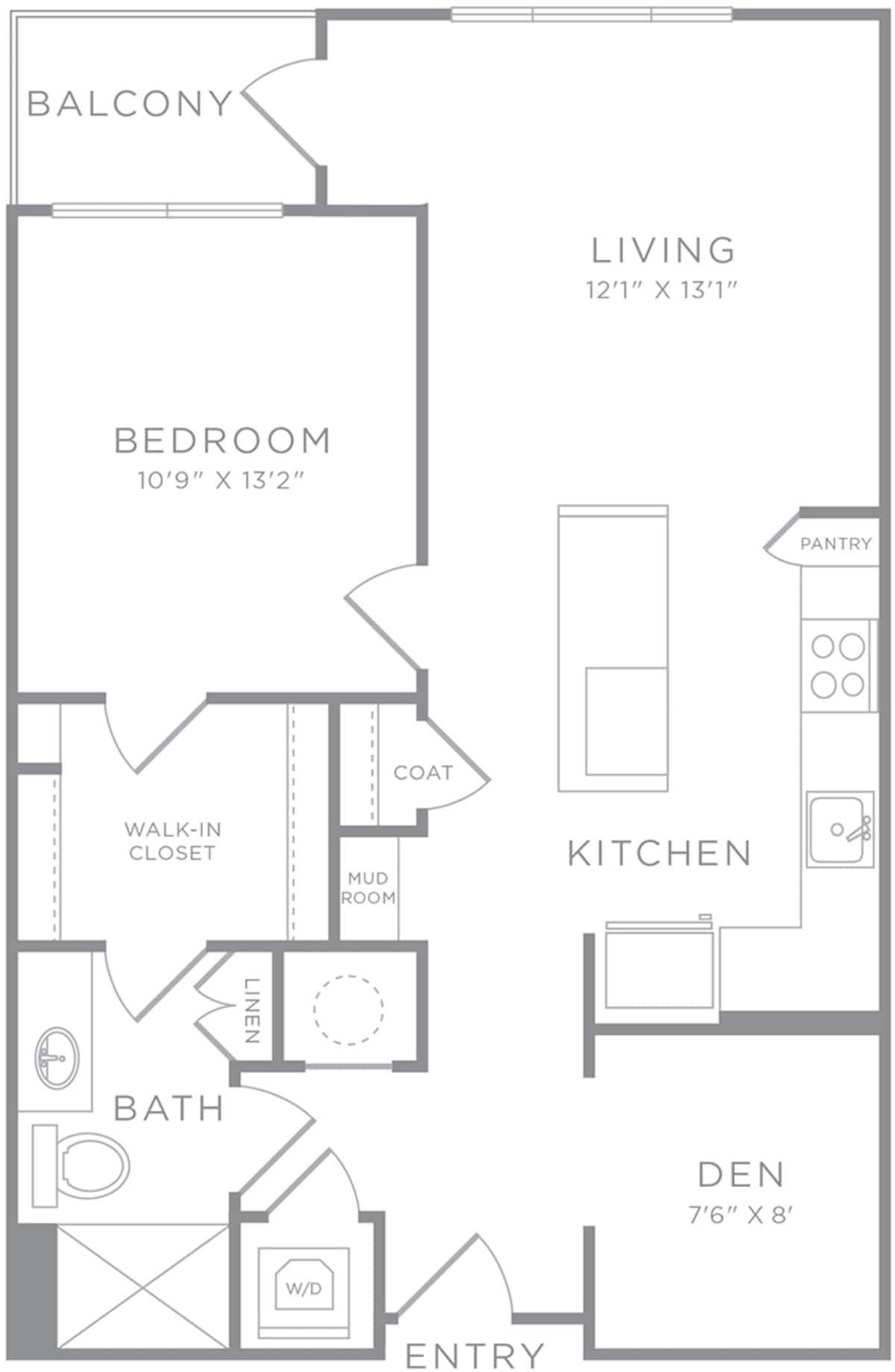 Floorplan diagram for A9, showing 1 bedroom
