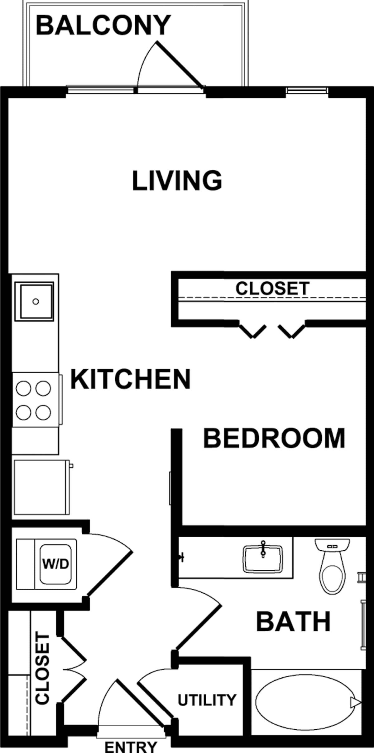Floorplan diagram for A2, showing 1 bedroom