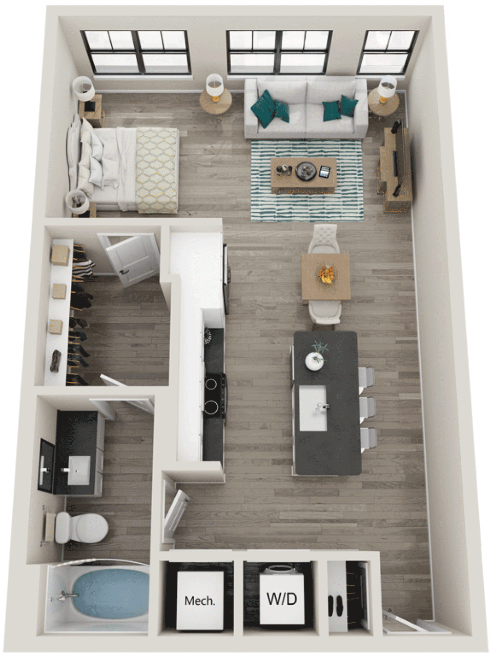 Floorplan diagram for S2, showing Studio
