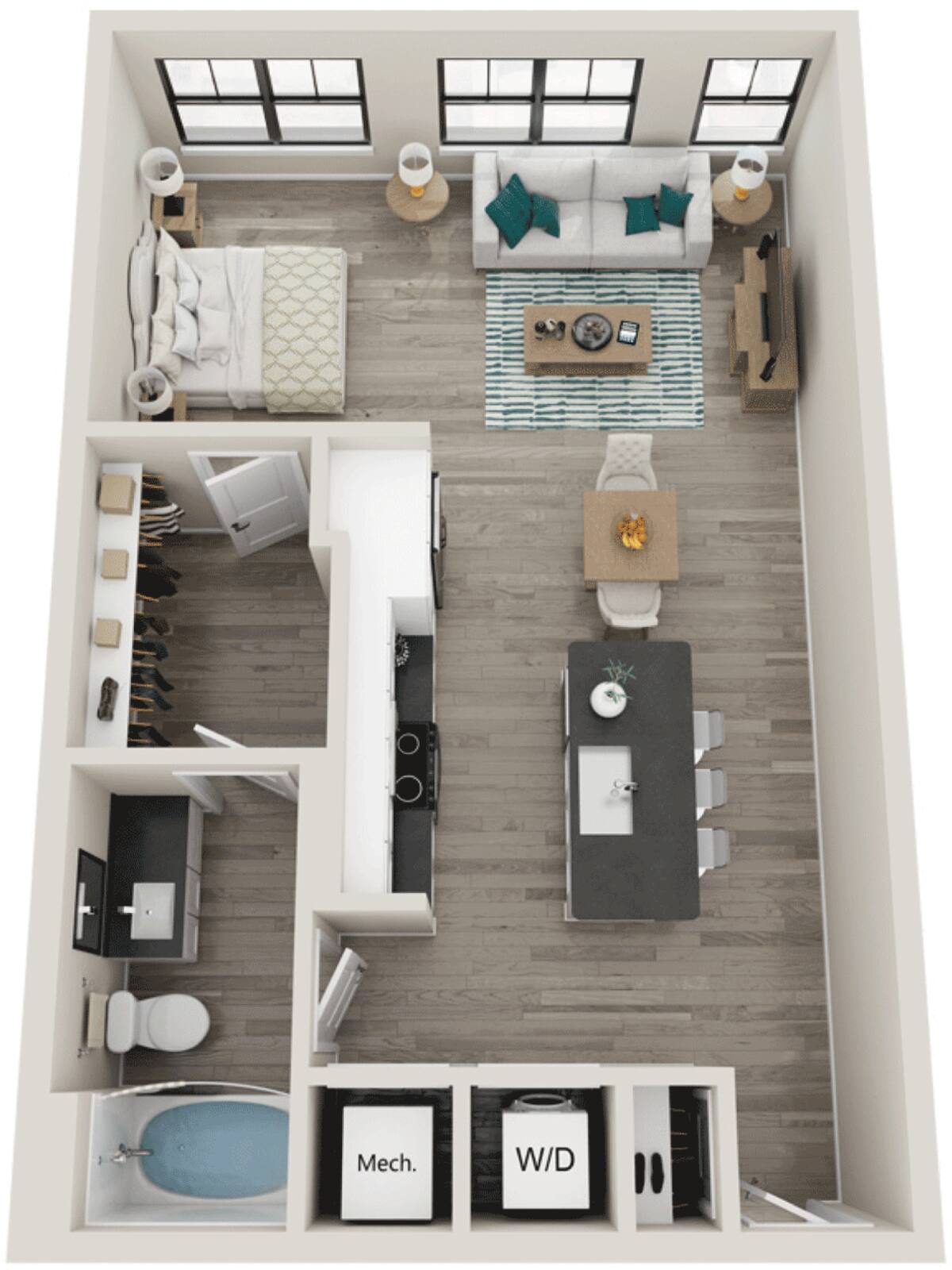 Floorplan diagram for S2, showing Studio