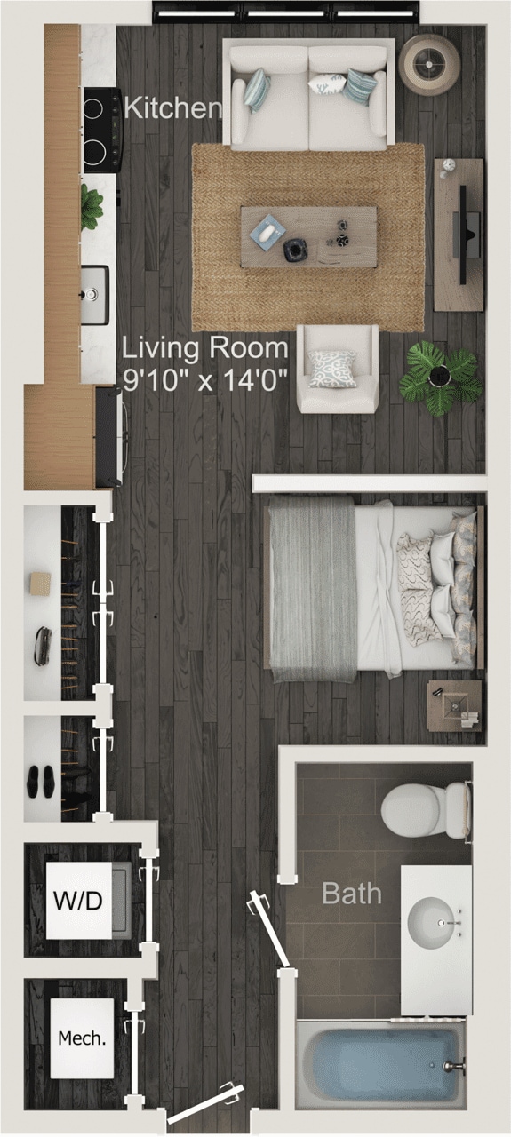 Floorplan diagram for S1, showing Studio